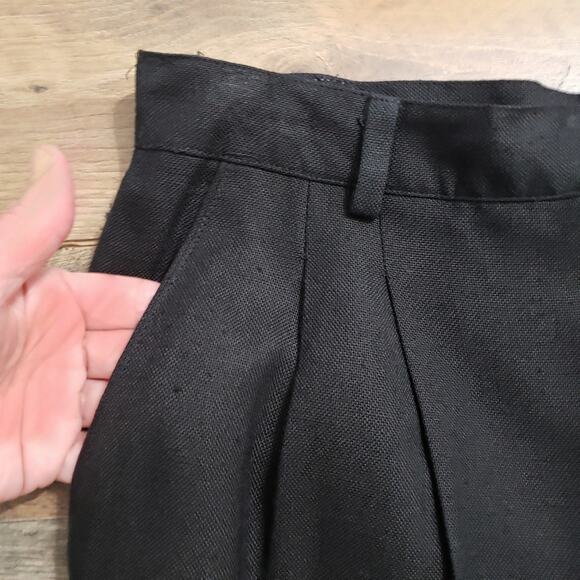 Alex New York Vintage High Rise Pleated Pocket Tapered Leg Black Pants Size 12 - Picture 9 of 9